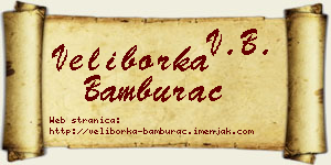 Veliborka Bamburać vizit kartica